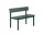 Lavica Linear Steel Bench s opierkou 110 cm, dark green