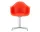 Stolička Eames DAL, poppy red / polished aluminum