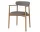 Čalúnená jedálenská stolička Merge s podrúčkami Oiled Oak, steel grey