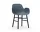 Stolička Form s podpierkami rúk Black Oak, blue