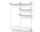 Policová zostava Wardrobe Shelf 3, oak/white