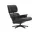 Kreslo Eames Lounge Chair Chestnut Black, Leather Premium F66 nero