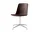 Kancelárska stolička Rely HW11, polished aluminium / burnt umber