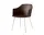 Stolička Rely HW33 s podrúčkami, chrome / burnt umber