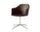 Kancelárska stolička Rely HW38 s podrúčkami, polished aluminium / burnt umber