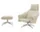 Kreslo Bascule Highback s otomanom, Iroko 2 / cream