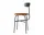 Stolička Afteroom Dining Chair 4, leather, black/cognac