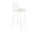 Barová stolička Fiber Stool 65cm s opierkou, Tube Base, natural white