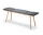Lavica s podsedákom Georg, dark grey / oak