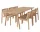 Záhradný set Patio so 6 stoličkami, untreated solid teak