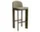 Barová stolička Chisel 35 H75, green umber lacquered beech / Linara 313