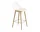 Barová stolička Fiber Stool 65cm s opierkou, Wood Base, natural white/oak