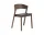 Stolička Cover Side Chair, refine leather black / stained dark brown
