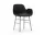 Stolička Form s podpierkami rúk Chrome, black