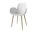 Jedálenská stolička Seed Wood s podrúčkami, white pigmented oak / white