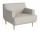 Kreslo Dover, white pigmented oiled oak / Adria beige
