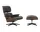 Eames Lounge Chair & Ottoman Walnut Dark, Leather Natural F68 chocolate