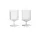 Sada 2 ks pohárov na víno Ripple, clear