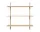 Polica Sector Shelf L/L, natural oak/brass