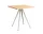 Kaviarenský stolík Pyramid Table 21, 70 x 70 x 74 cm, beige powder coated steel / oiled solid oak
