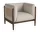 Kreslo Dive Dark Oak, Revi ivory / nature leather