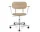 Kancelárska stolička Co Task Chair s podrúčkami, polished aluminium/natural oak