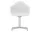 Stolička Eames DAL, cotton white/polished aluminum