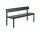 Lavica Linear Steel Bench s opierkou 170 cm, black