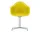 Stolička Eames DAL, mustard / polished aluminum