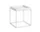 Stolík Tray Table 40x40, white / silicone coated steel