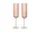 Poháre na šampanské Ripple Flutes set 2 ks, blush