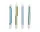 Sviečky Pattern Candle set 4ks, green and blues