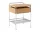 Odkladací stolík Alima NDS3, chrome / oak