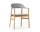 Stolička Herit Armchair Oak čalúnená, grey