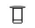Odkládací stolík Florence Side Table Ø50, black Marquina marble / black