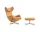Kreslo Grand Repos s otomanom, leather