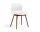 Stolička AAC 12 Lacquered Solid Walnut, white
