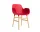 Stolička Form s podpierkami rúk Oak, bright red