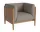 Kreslo Dive Oiled Oak, Beize dark beige / cognac leather