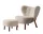 Kreslo Little Petra VB1 a pouf ATD1, walnut/Karakorum 003