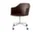 Kancelárska stolička Rely HW48 s podrúčkami, polished aluminium / burnt umber