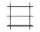 Polica Sector Shelf L/L, dark stained ash/black brass