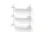 Policová zostava Wall Shelf 900, white/white