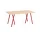 Pracovný stôl Loop Stand Table 160, oak/maroon red