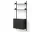 Policová zostava Wall Shelf 1900 Cabinet Tall w. Doors, black ash/black