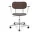 Kancelárska stolička Co Task Chair s podrúčkami, polished aluminium/dark oak