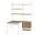 Policová zostava String Workspace E, oak/white