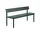 Lavica Linear Steel Bench s opierkou 170 cm, dark green