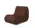 Outdoorové kreslo (stredový modul) Rouli, chestnut brown