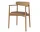 Jedálenská stolička Merge s podrúčkami Oiled Oak, cognac